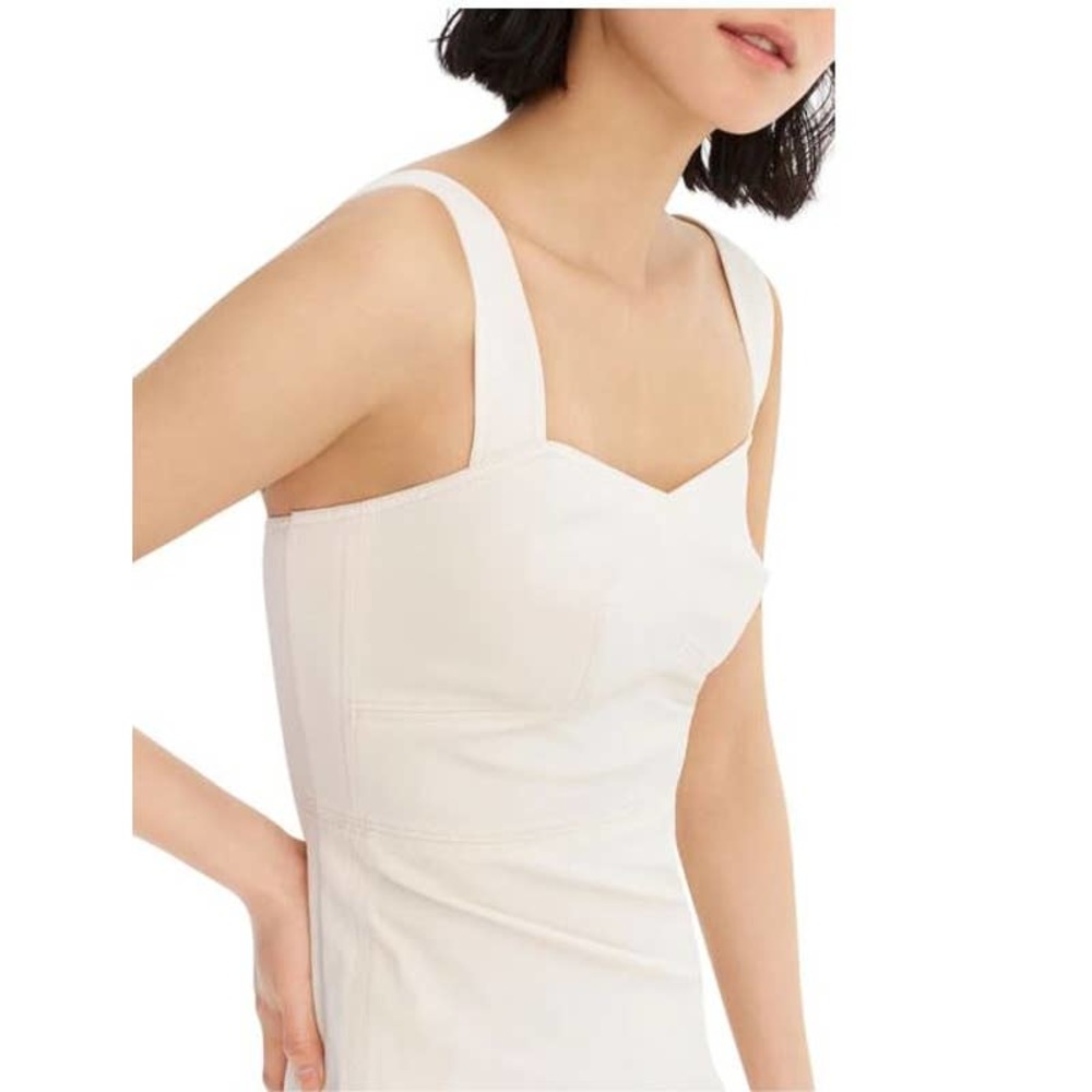 J CREW NWT Stretch Faille Sheath Dress Ivory Size 00 Sweetheart Neck Bridal